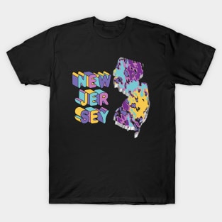 New Jersey State Abstract Art T-Shirt